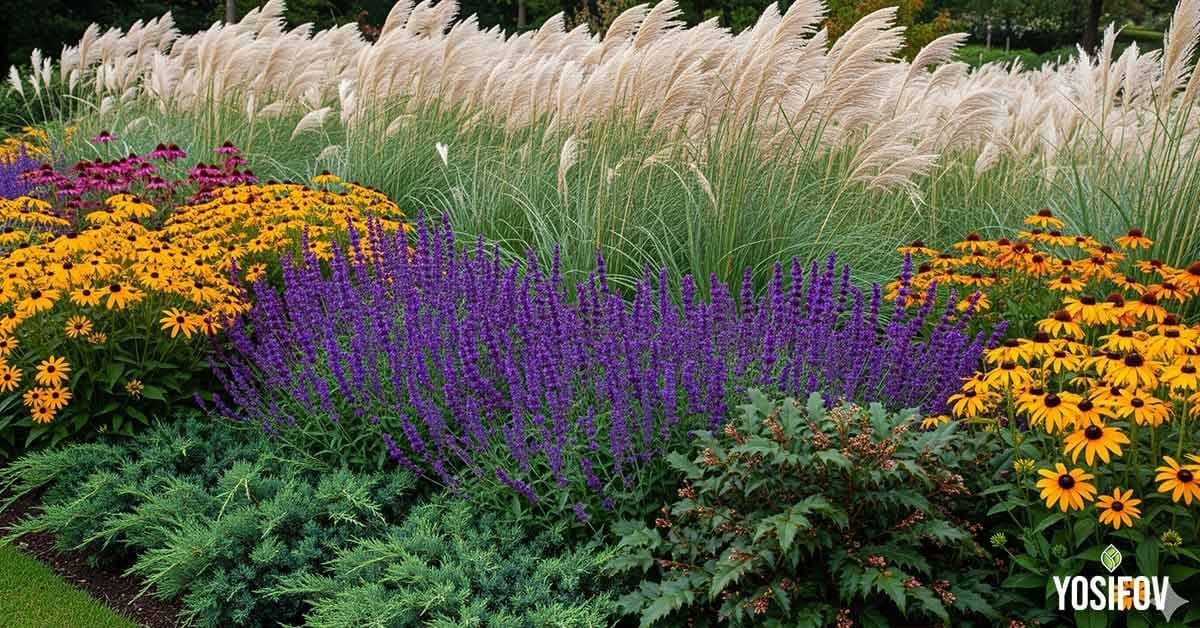 Растения за съчетаване с пампаска трева